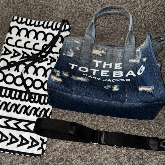 Marc Jacobs Distressed Denim Tote - Picture 1 of 1